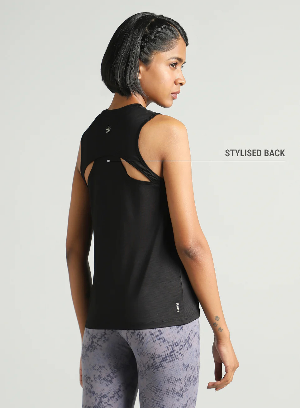 Women's Black Swift Back Vent Training Tank Top - Image 6
