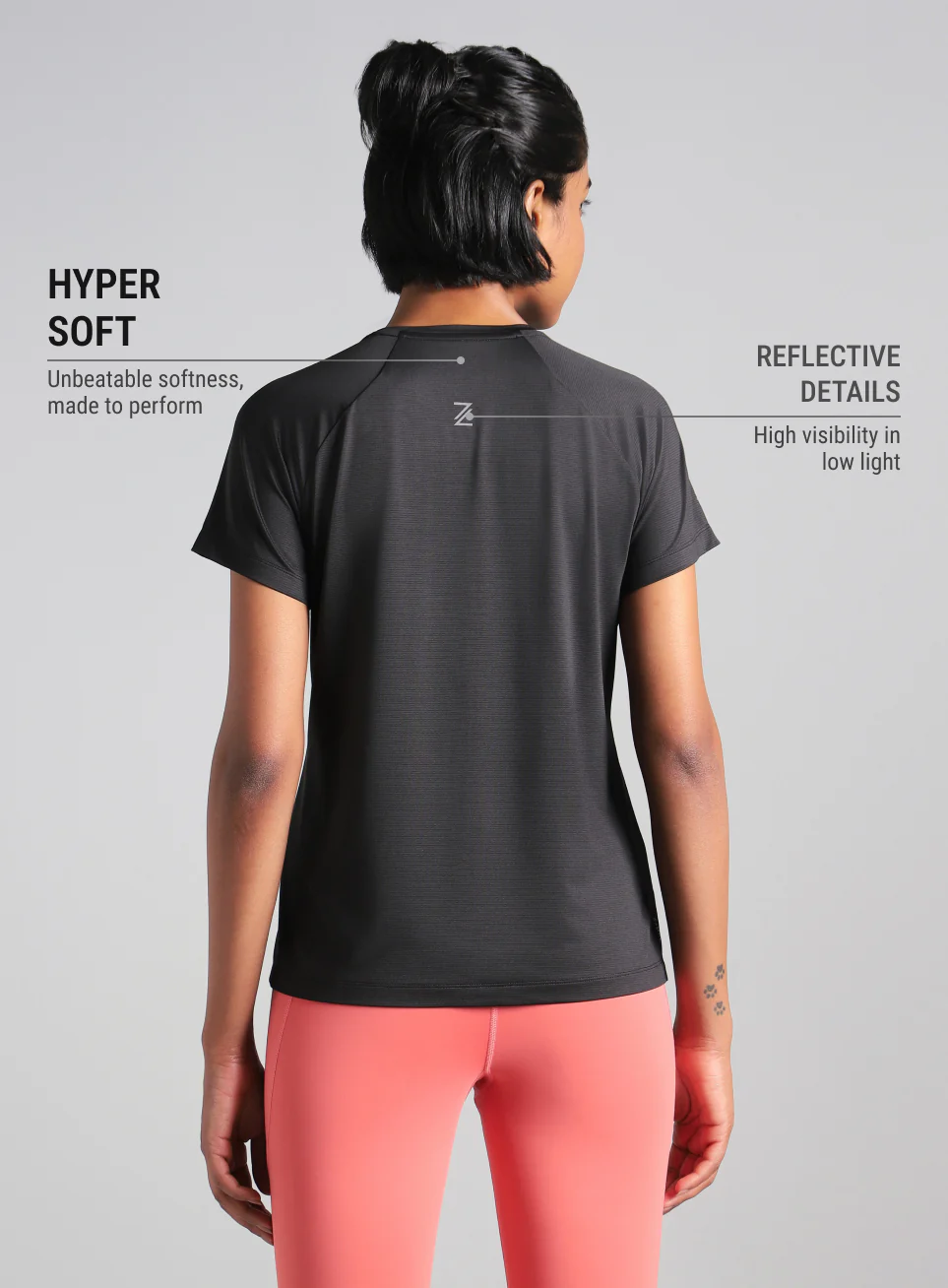 Women's Black Swift Runner Tee - Image 6