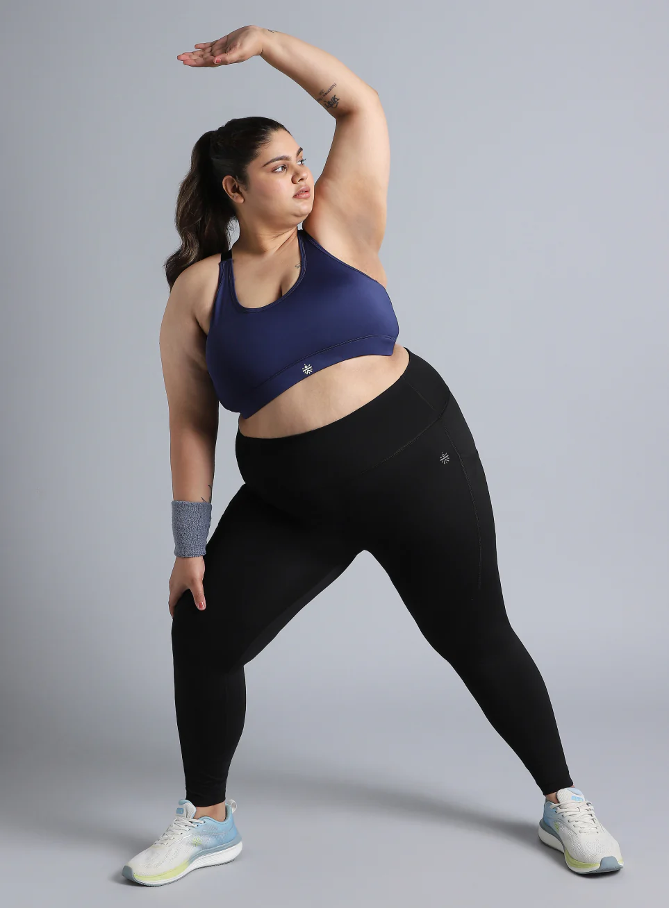 Women's Black the Run Project Comflex Plus Size Tights - Image 2
