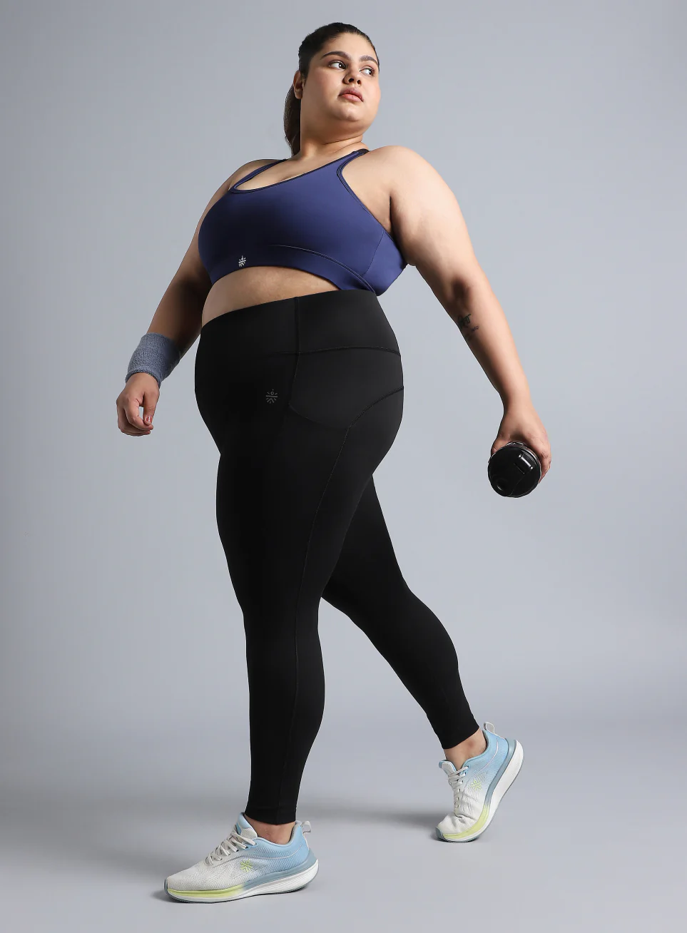 Women's Black the Run Project Comflex Plus Size Tights - Image 3