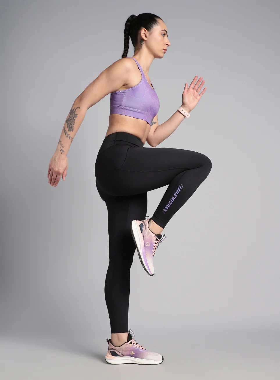 Women's Black The Run Project Comflex Tights - Image 3