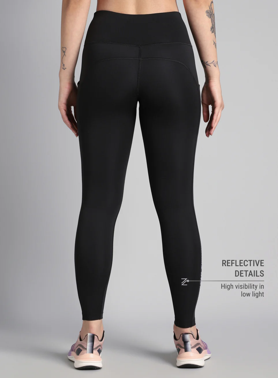 Women's Black The Run Project Comflex Tights - Image 6