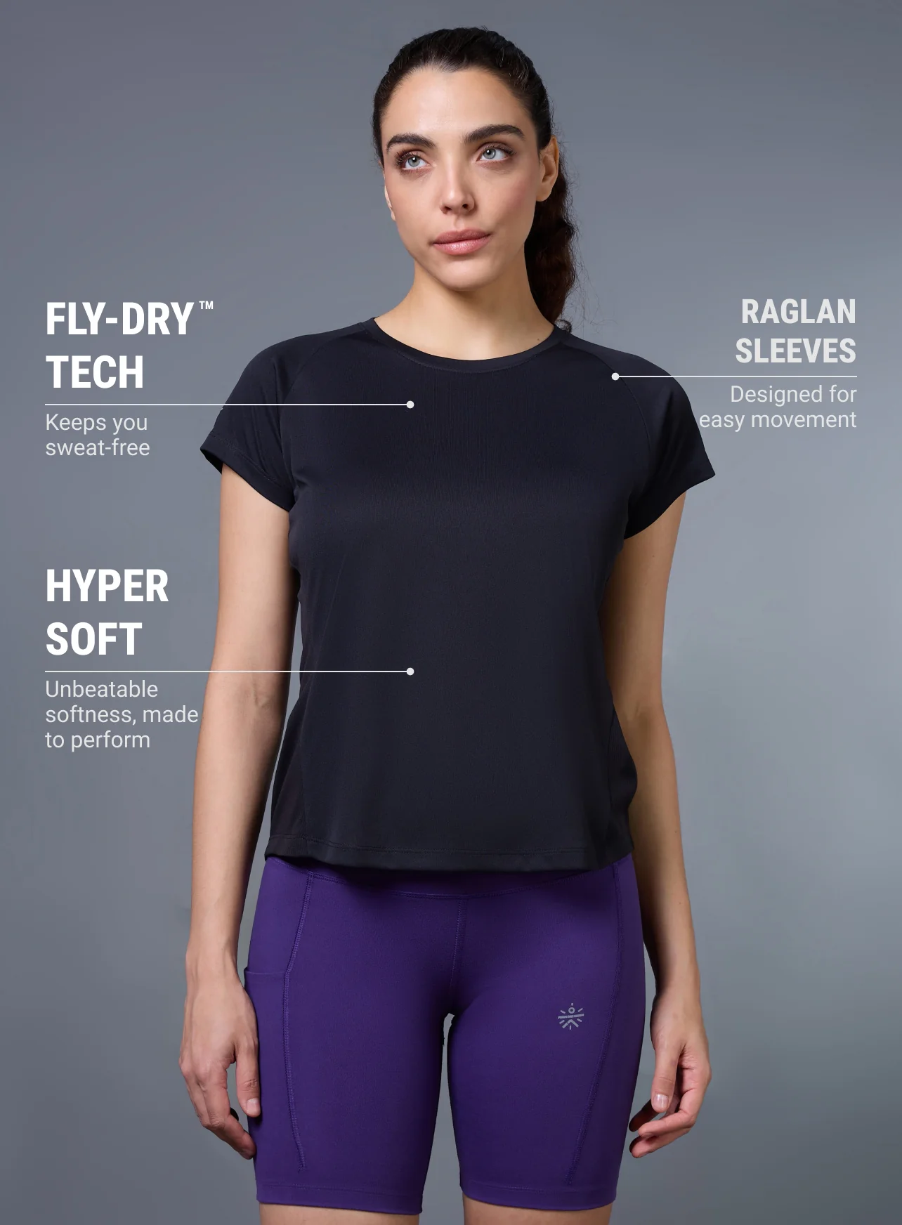 Women's Black The Runner's Essential T-shirt - Image 4