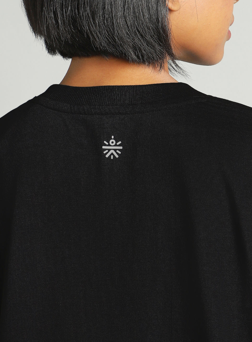Women's Black Tie Up Relaxed Fit T-shirt - Image 9