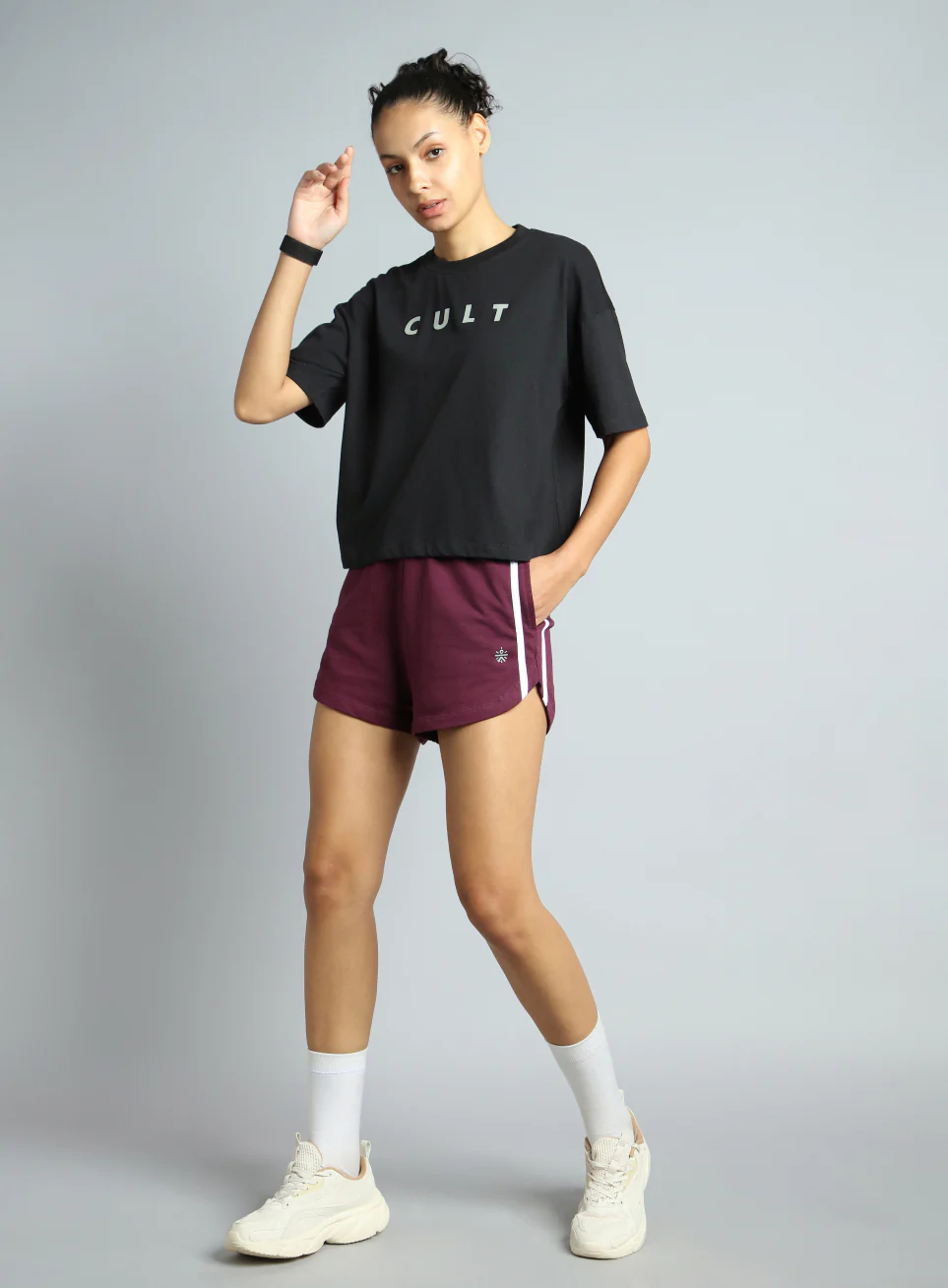 Women's Black Tonal Branding Graphic T-shirt - Image 3
