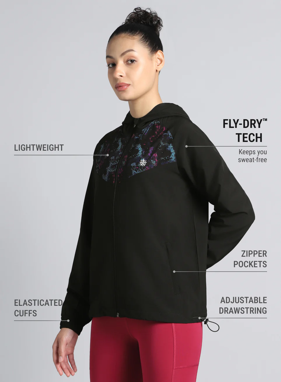 Women's Black Train All Day Training Jacket - Image 5