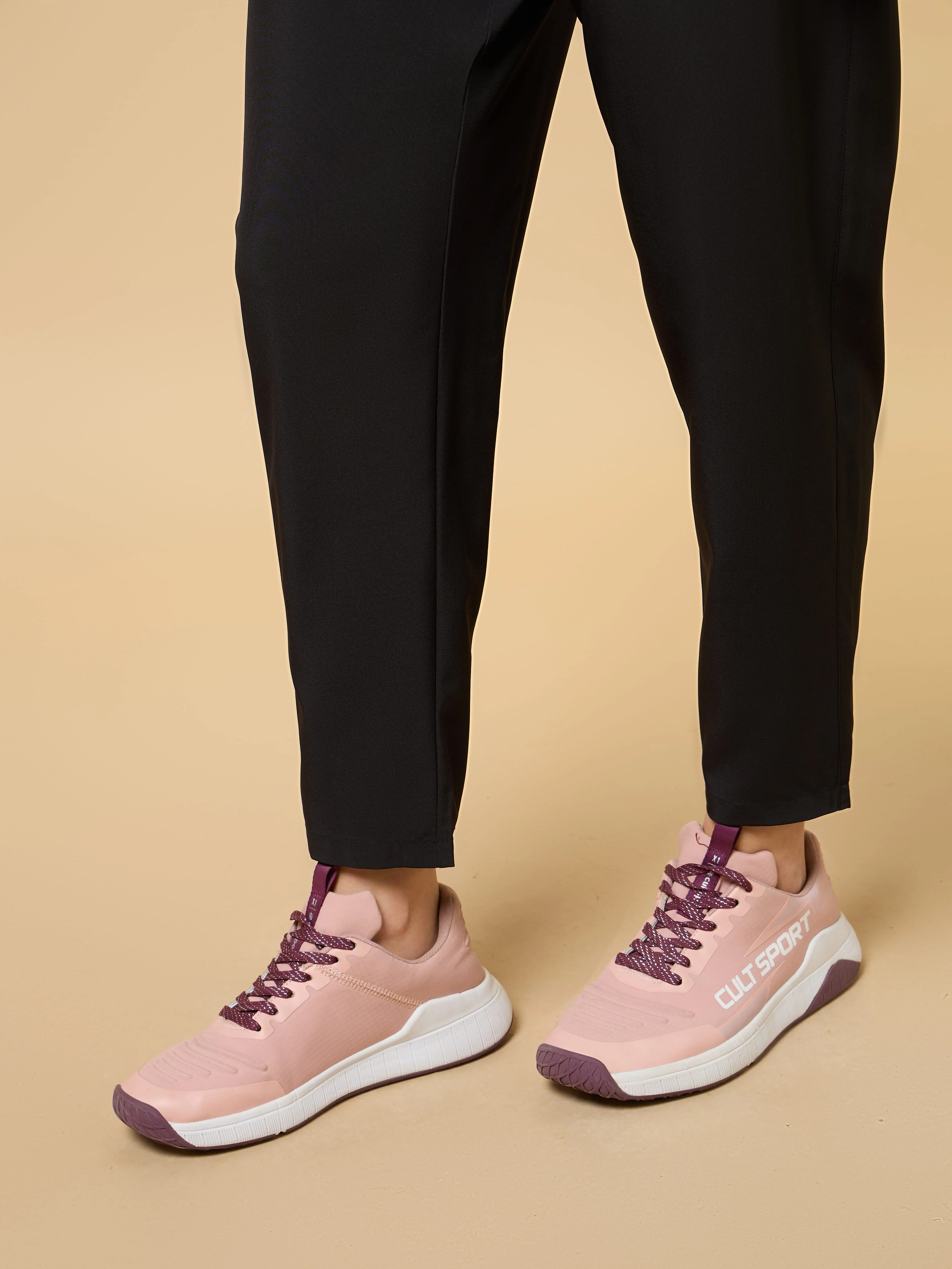Women's Black Training All Form Cropped Trackpants - Image 8