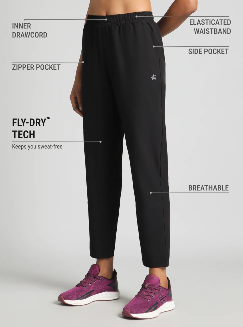 Women's Black Training Sculpt Trackpants - Image 5