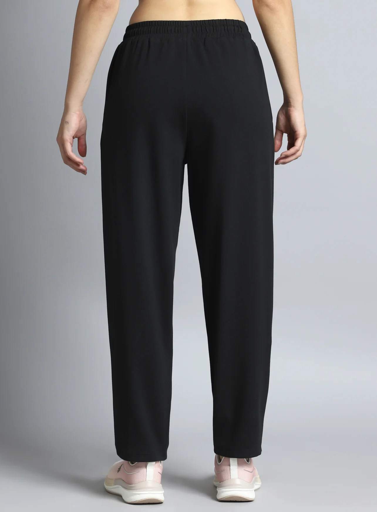 Women's Black Traveller Tapered Fit Trackpants - Image 6