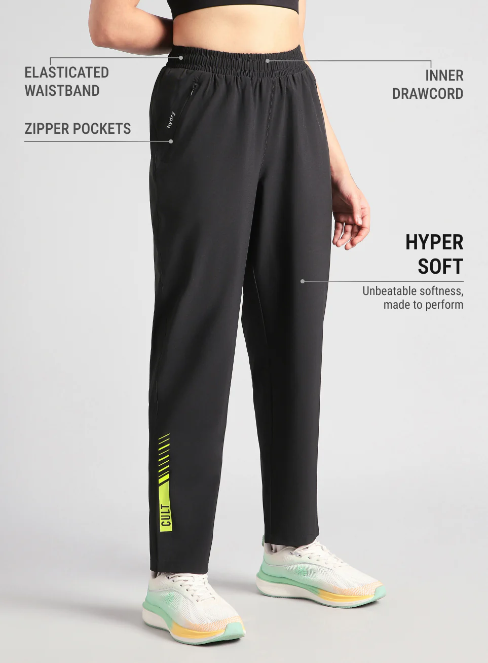 Women's Black True Strength Training Trackpant - Image 5