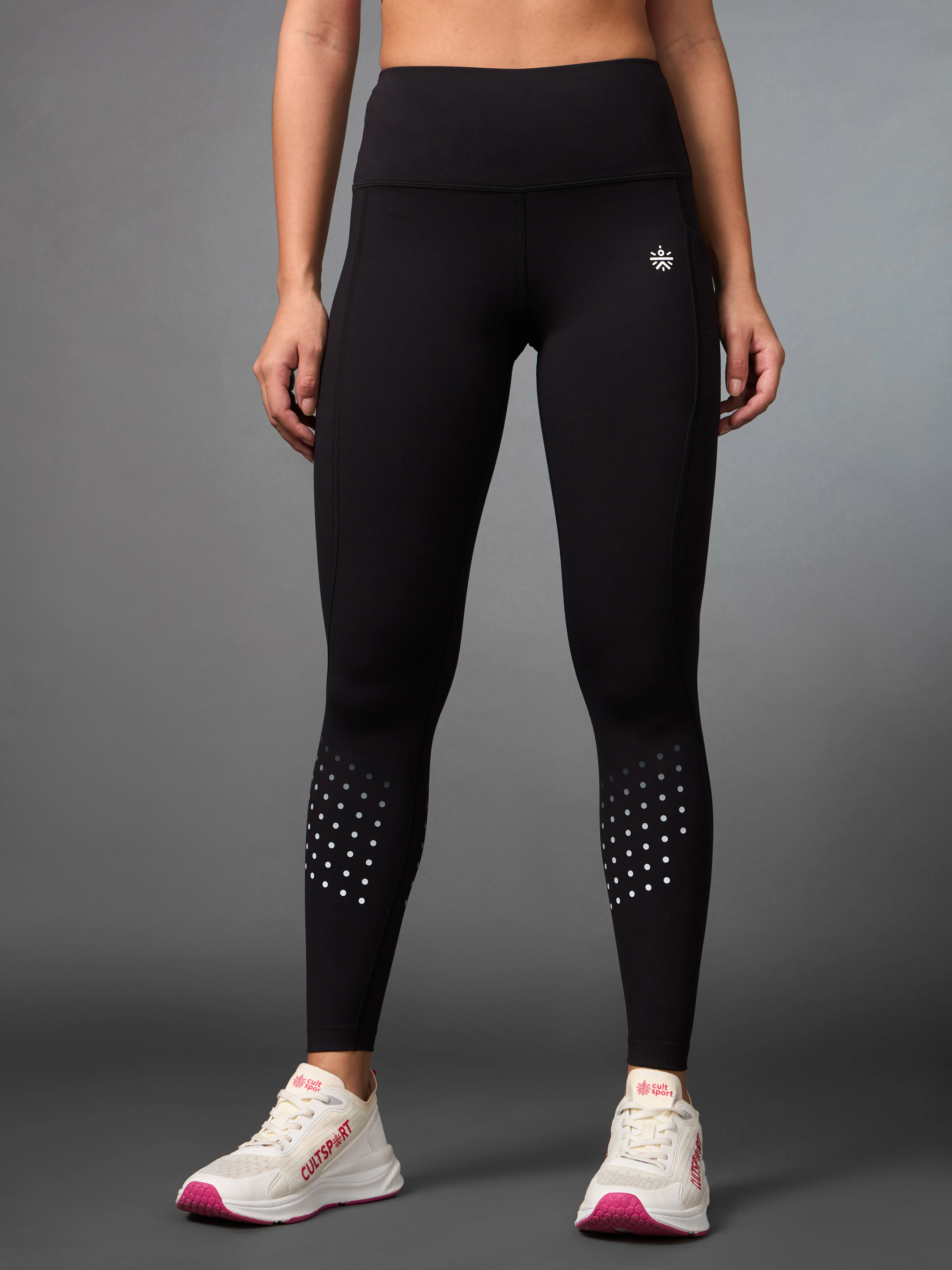 Women's Black Ultimate COMFlex Run Tights - Image 4