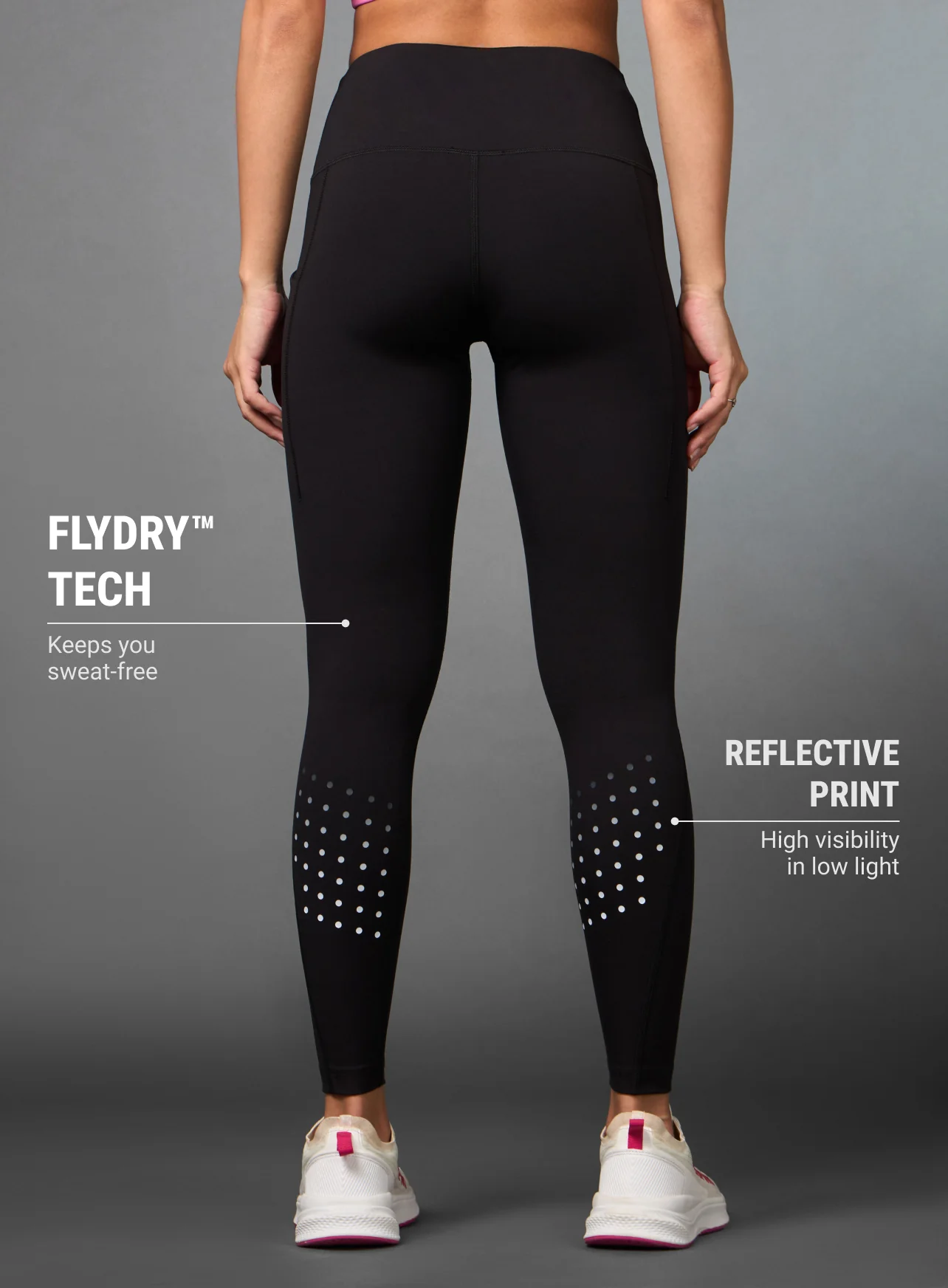 Women's Black Ultimate COMFlex Run Tights - Image 6