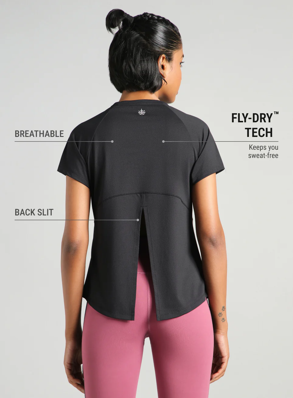 Women's Black  Flow HIIT Top - Image 6