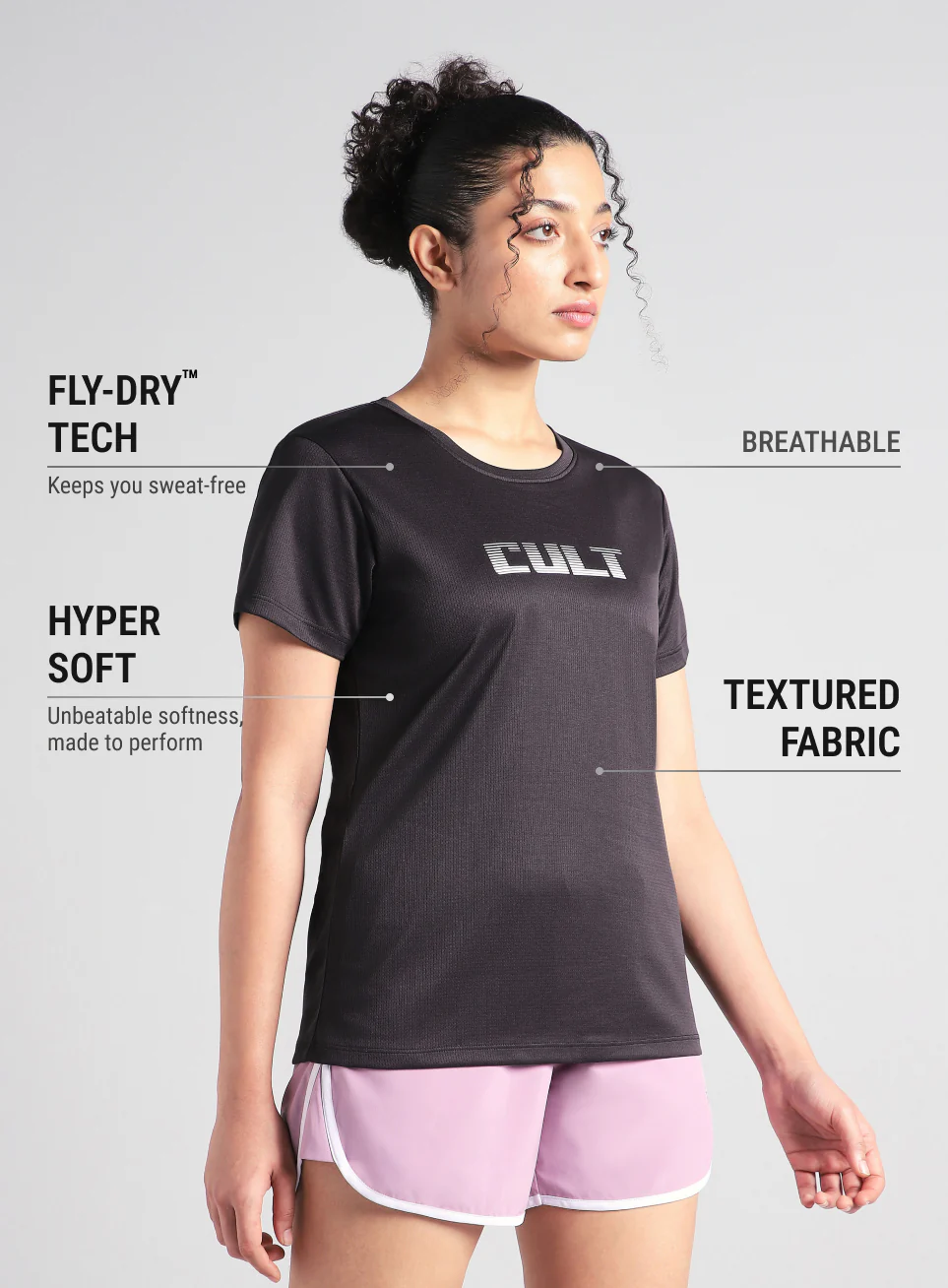 Women's Black Ultimate Training T-shirt - Image 5