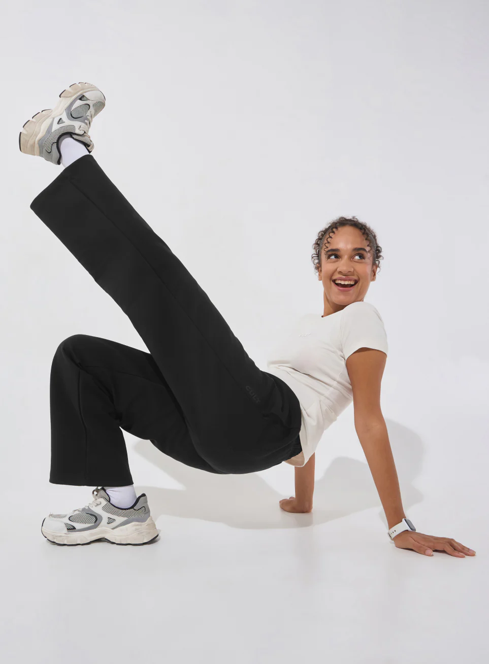 Women's Black Ultra Luxe Classic Trackpants - Image 3