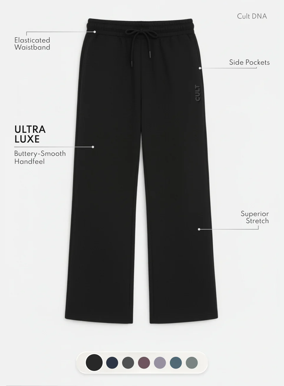 Women's Black Ultra Luxe Classic Trackpants - Image 4