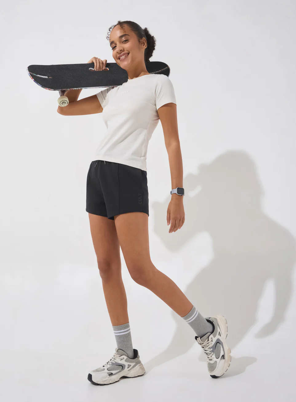 Women's Black Ultra Luxe Tailored Shorts - Image 2