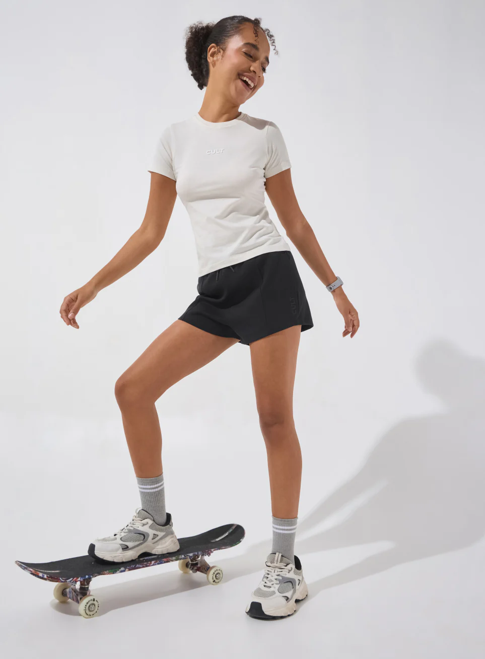 Women's Black Ultra Luxe Tailored Shorts - Image 3