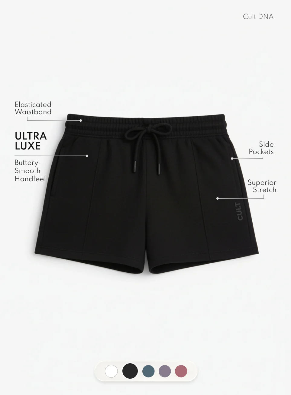 Women's Black Ultra Luxe Tailored Shorts - Image 4