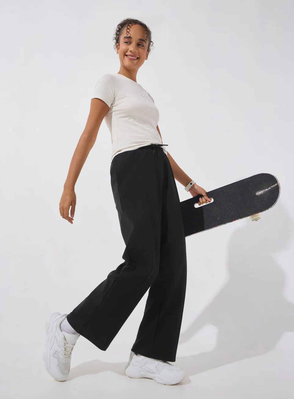 Women's Black Ultra Luxe Tailored Trackpants - Image 2