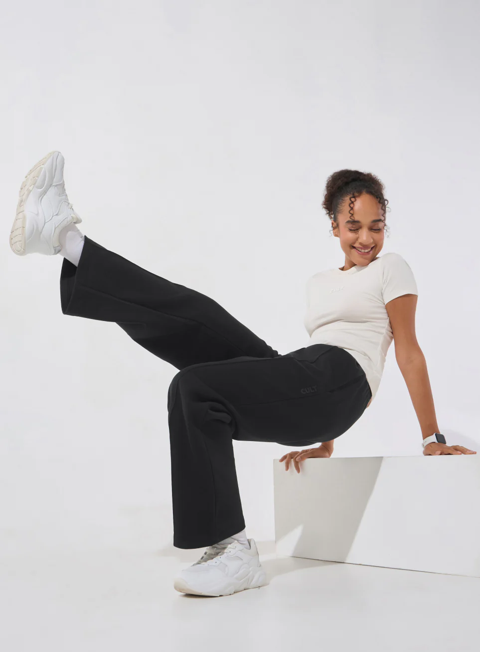 Women's Black Ultra Luxe Tailored Trackpants - Image 3