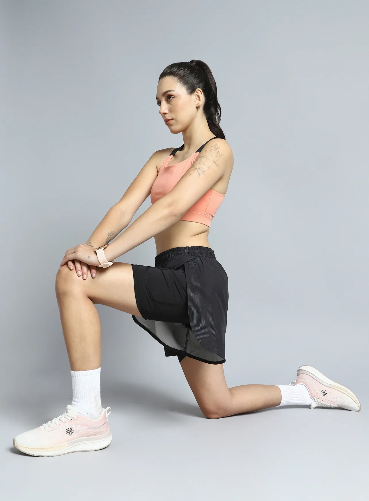 Women's Black Urban Camo Run Built-in Shorts - Image 2