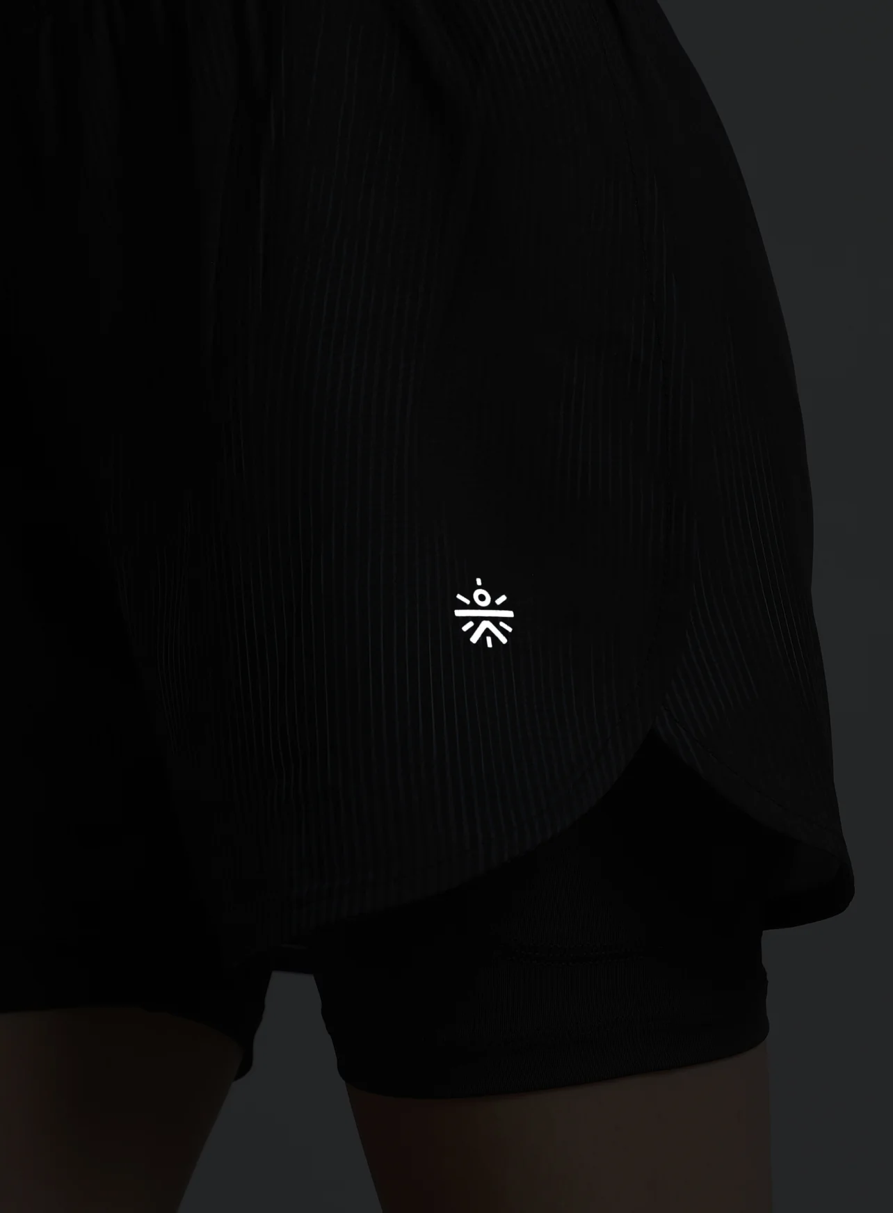 Women's Black Urban Camo Run Built-in Shorts - Image 8