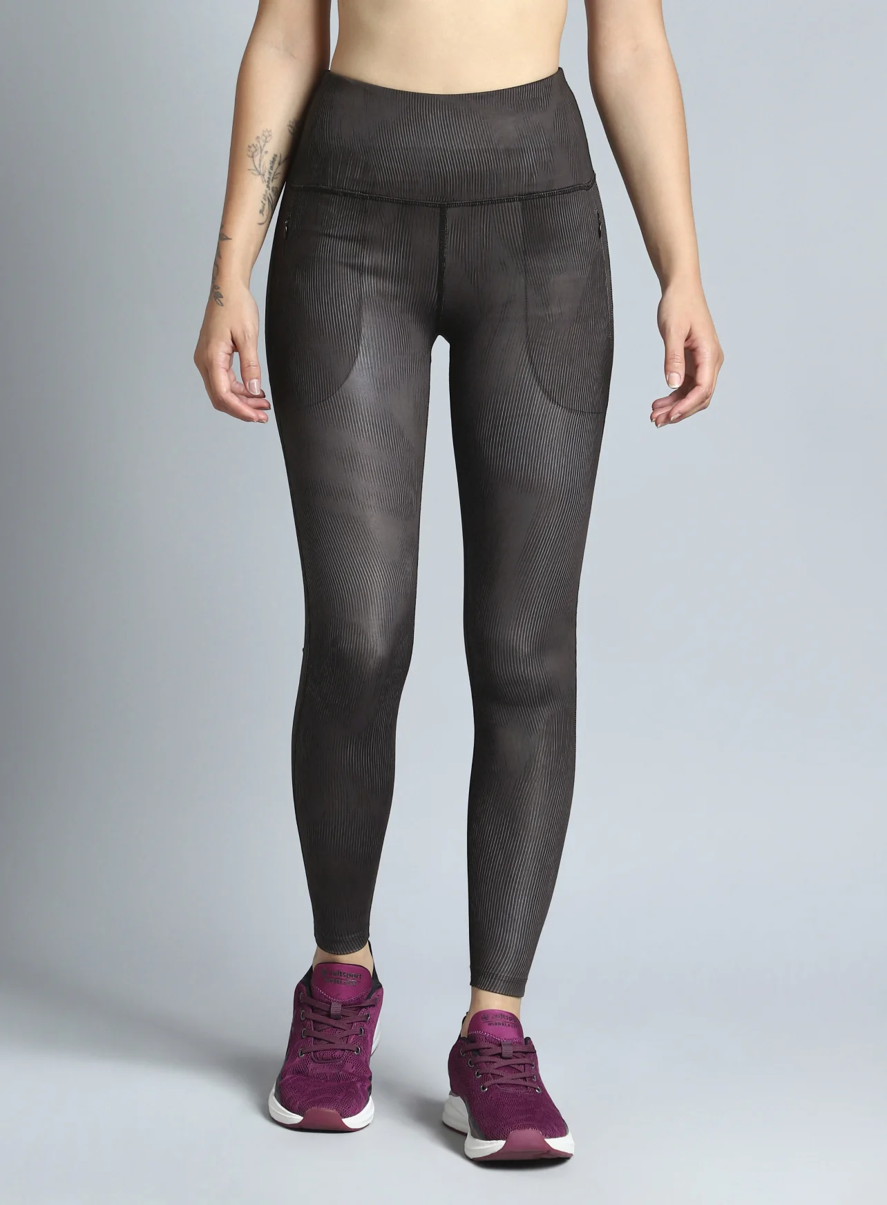 Women's Black Urban Camo Running COMFlex Tights - Image 4