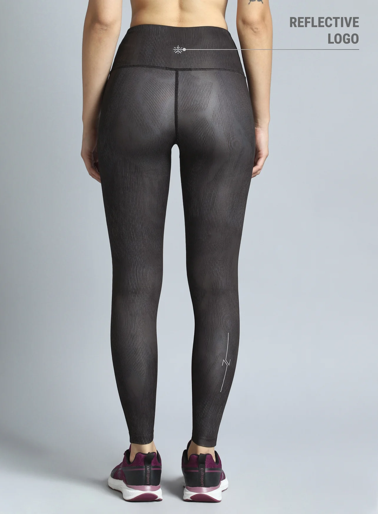 Women's Black Urban Camo Running COMFlex Tights - Image 6