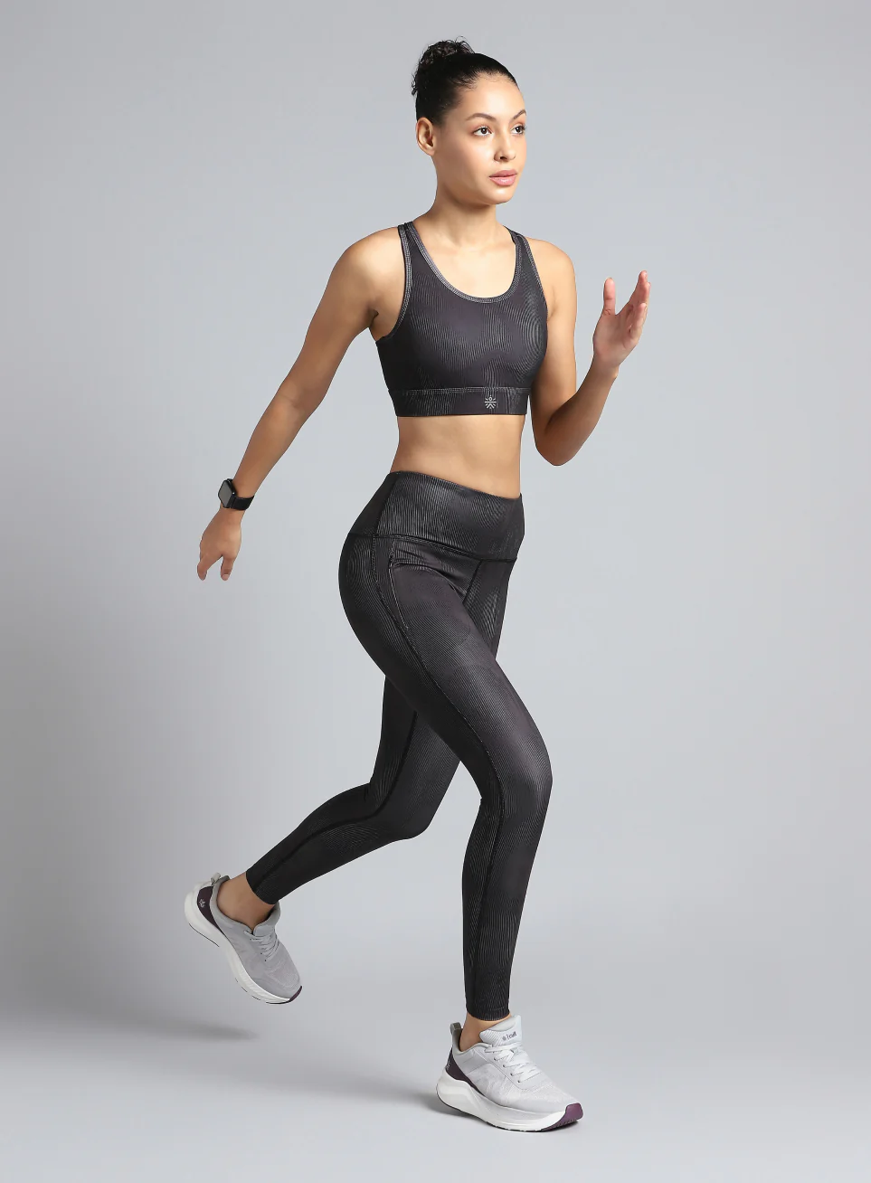 Women's Black Urban Camo Running High Support Bra - Image 2