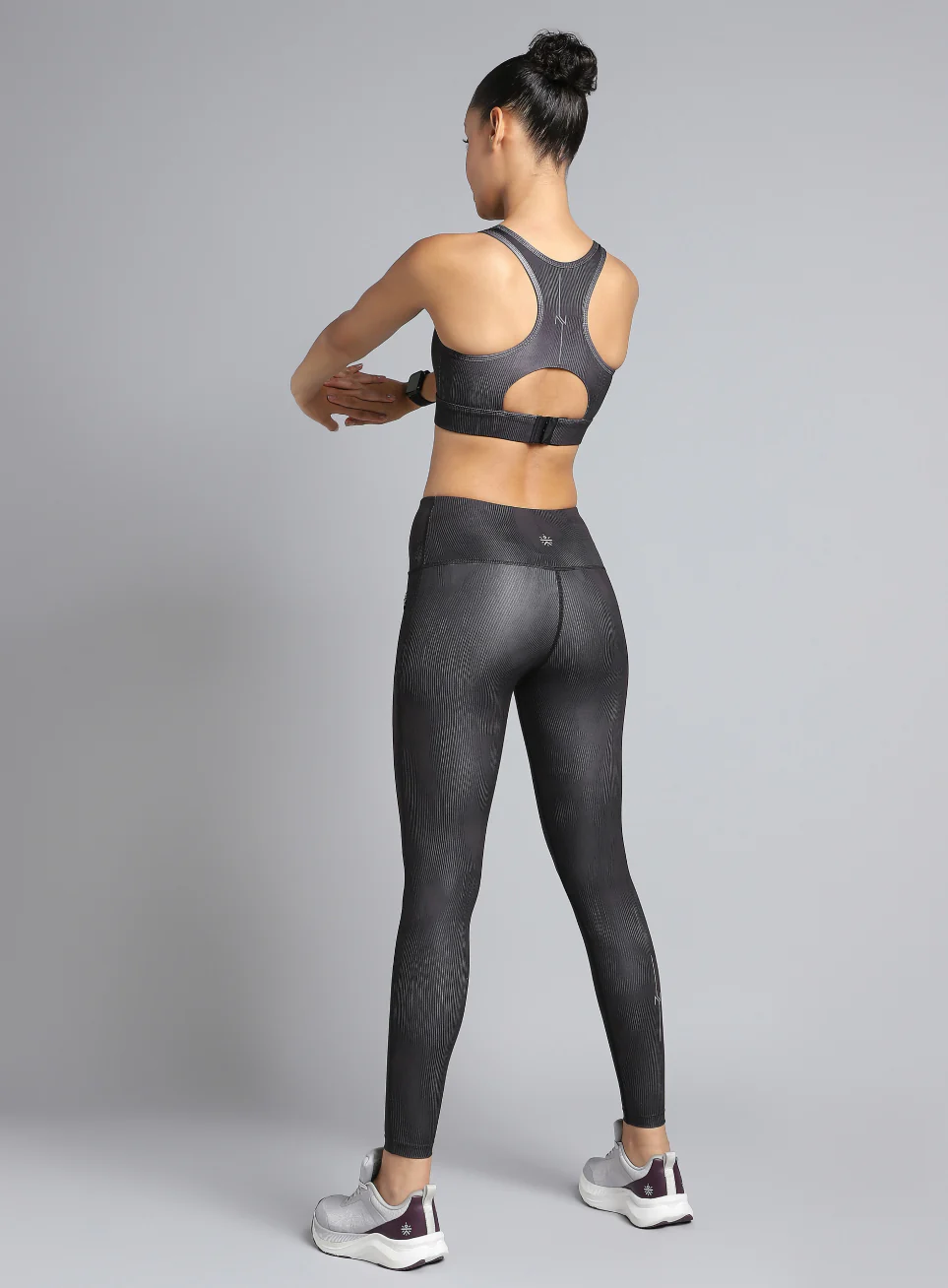 Women's Black Urban Camo Running High Support Bra - Image 3
