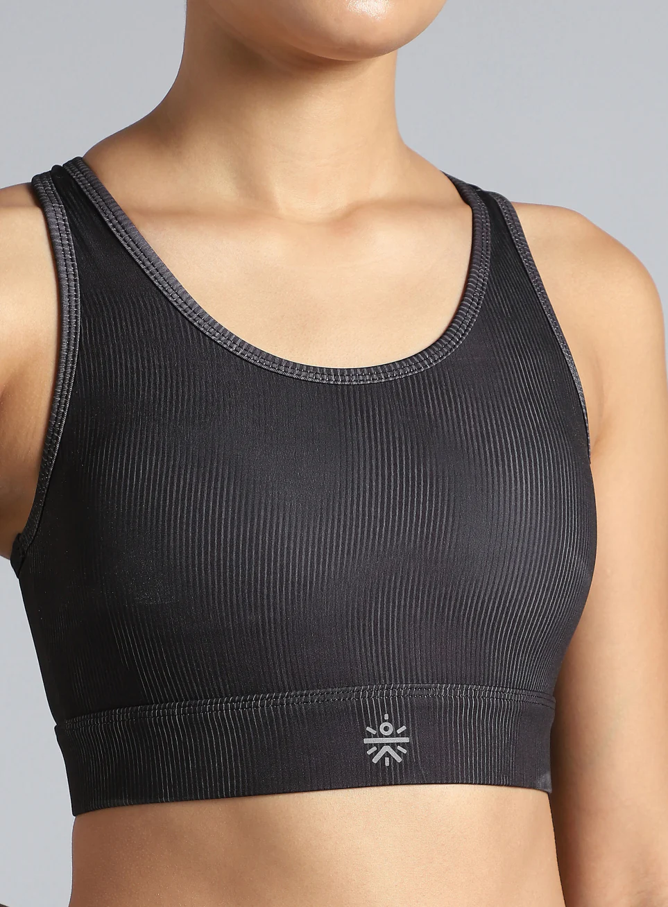 Women's Black Urban Camo Running High Support Bra - Image 7