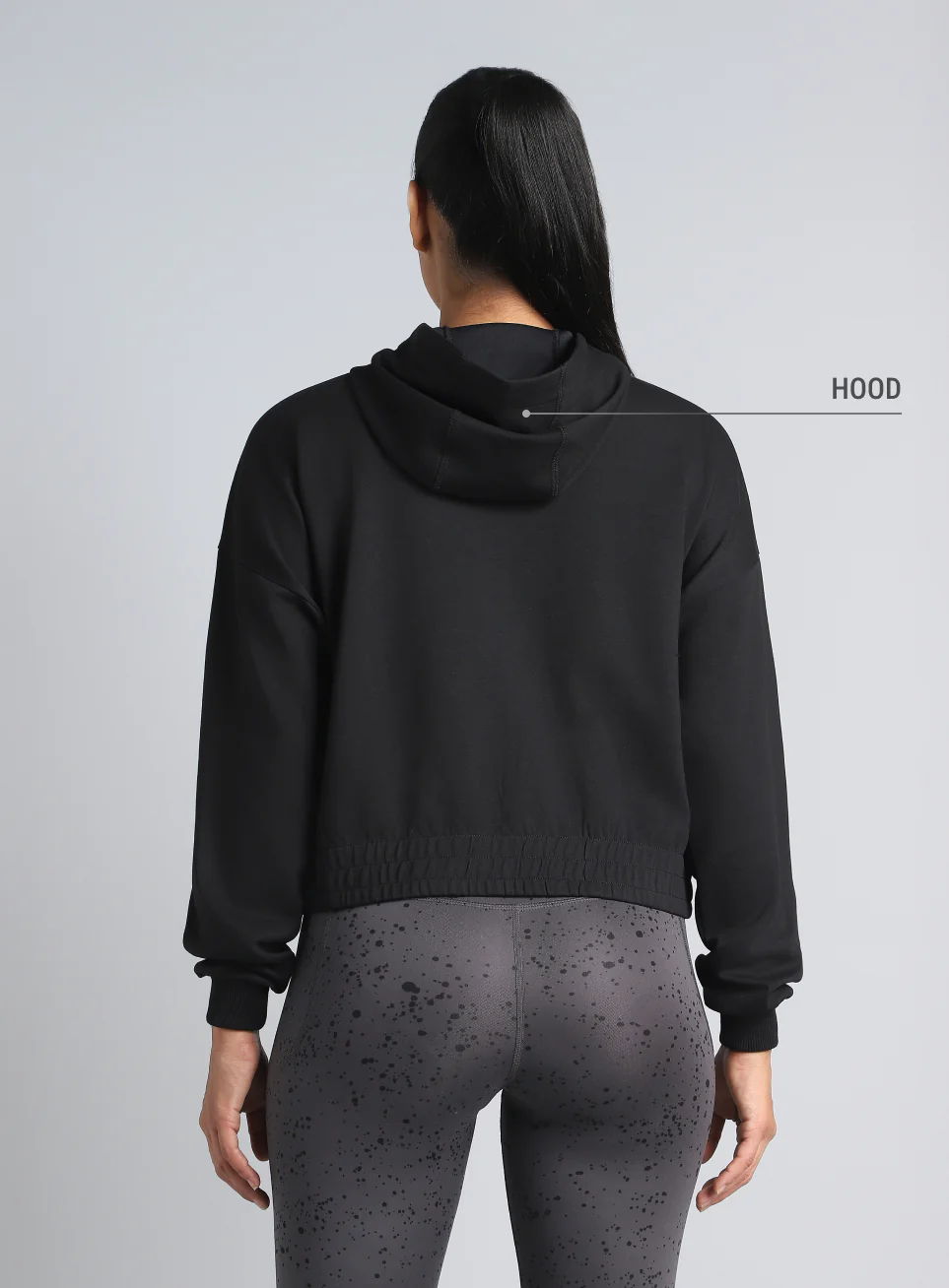 Women's Black Workout Essential Cropped Jacket - Image 6