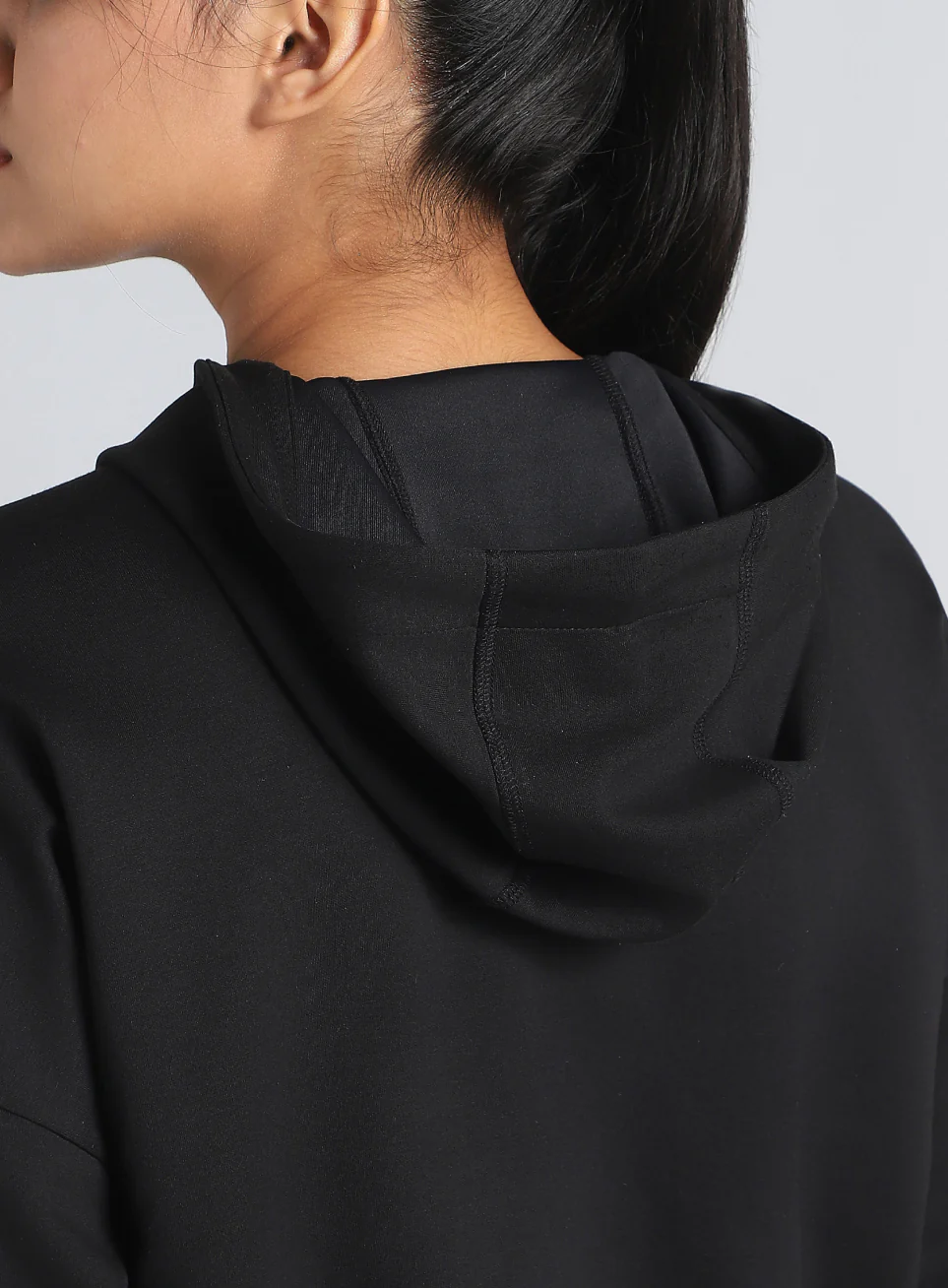 Women's Black Workout Essential Cropped Jacket - Image 9