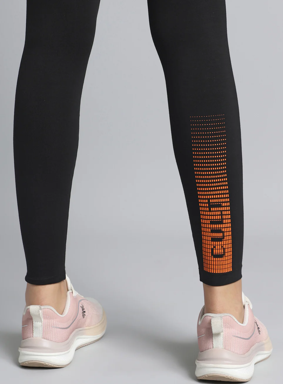 Women's Black Yoga Flow Cotton Graphic Tights - Image 8