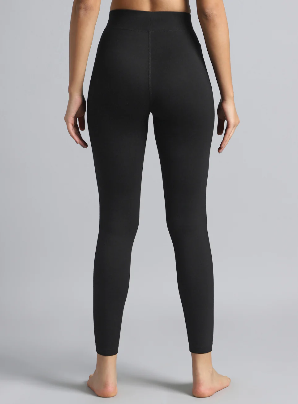 Women's Black Yoga Flow Cotton Tights - Image 6