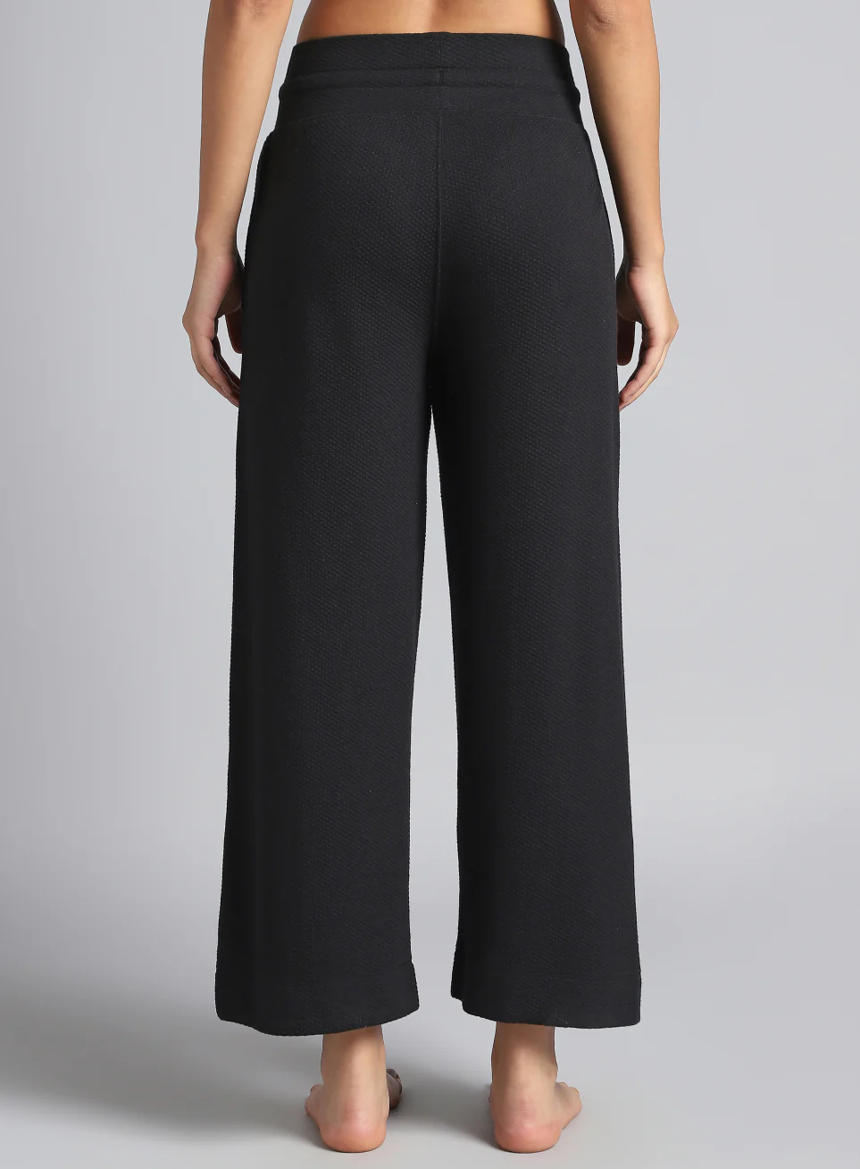 Women's Black Yoga Flow Wide Leg Pants - Image 6
