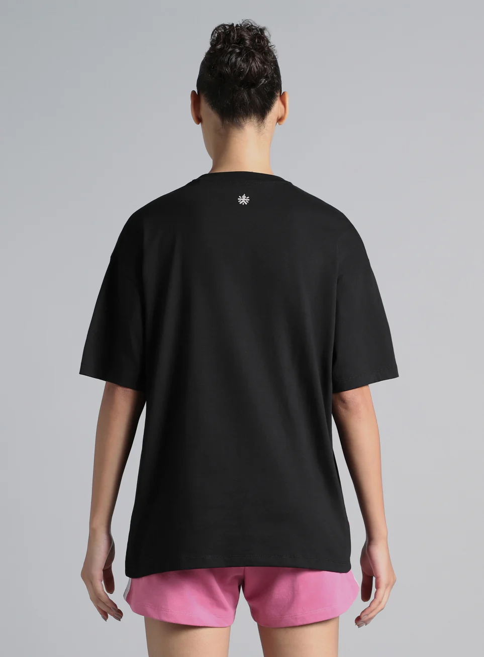 Women's Black You Got This Puff Print Peach Oversized T-shirt - Image 6