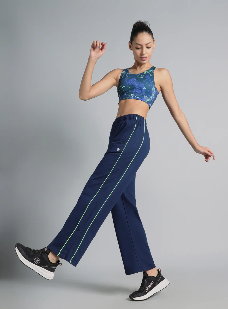 Women's Blue Community Straight Trackpants - Image 3