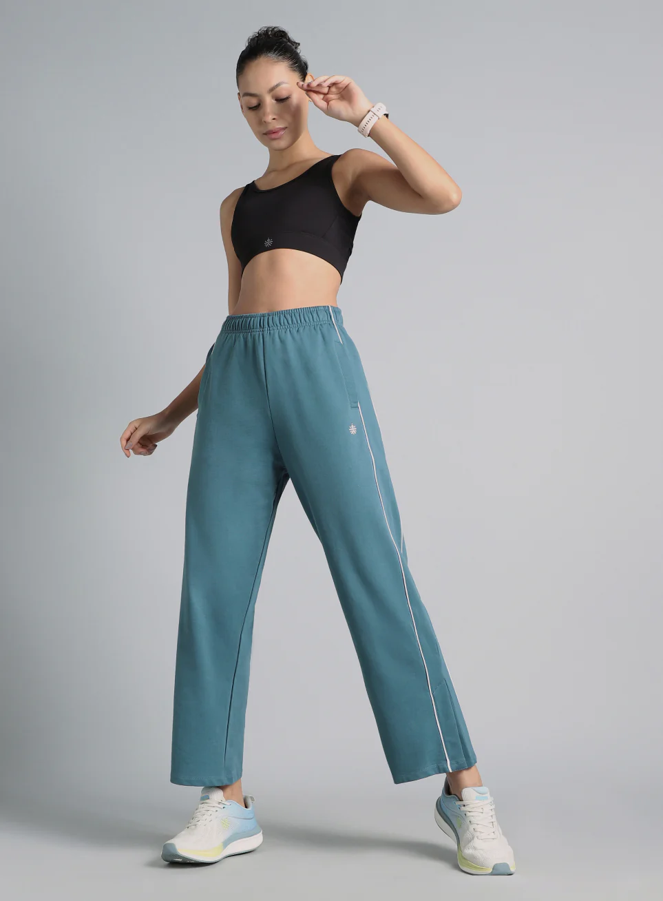 Women's Blue Community Straight Trackpants - Image 2