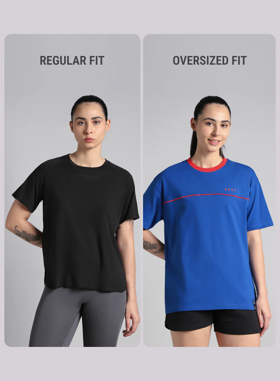Women's Blue Cult Classic Oversized Fit T-shirt - Image 9