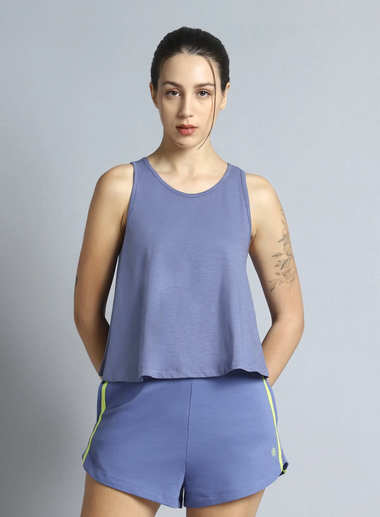 Women's Blue Dance Flow Tank - Image 4