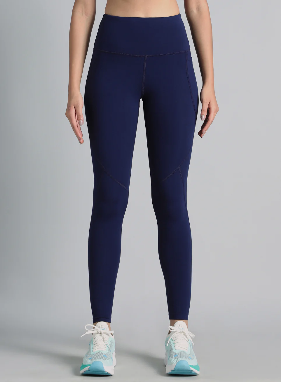 Women's Blue Dance Flow Tights - Image 4