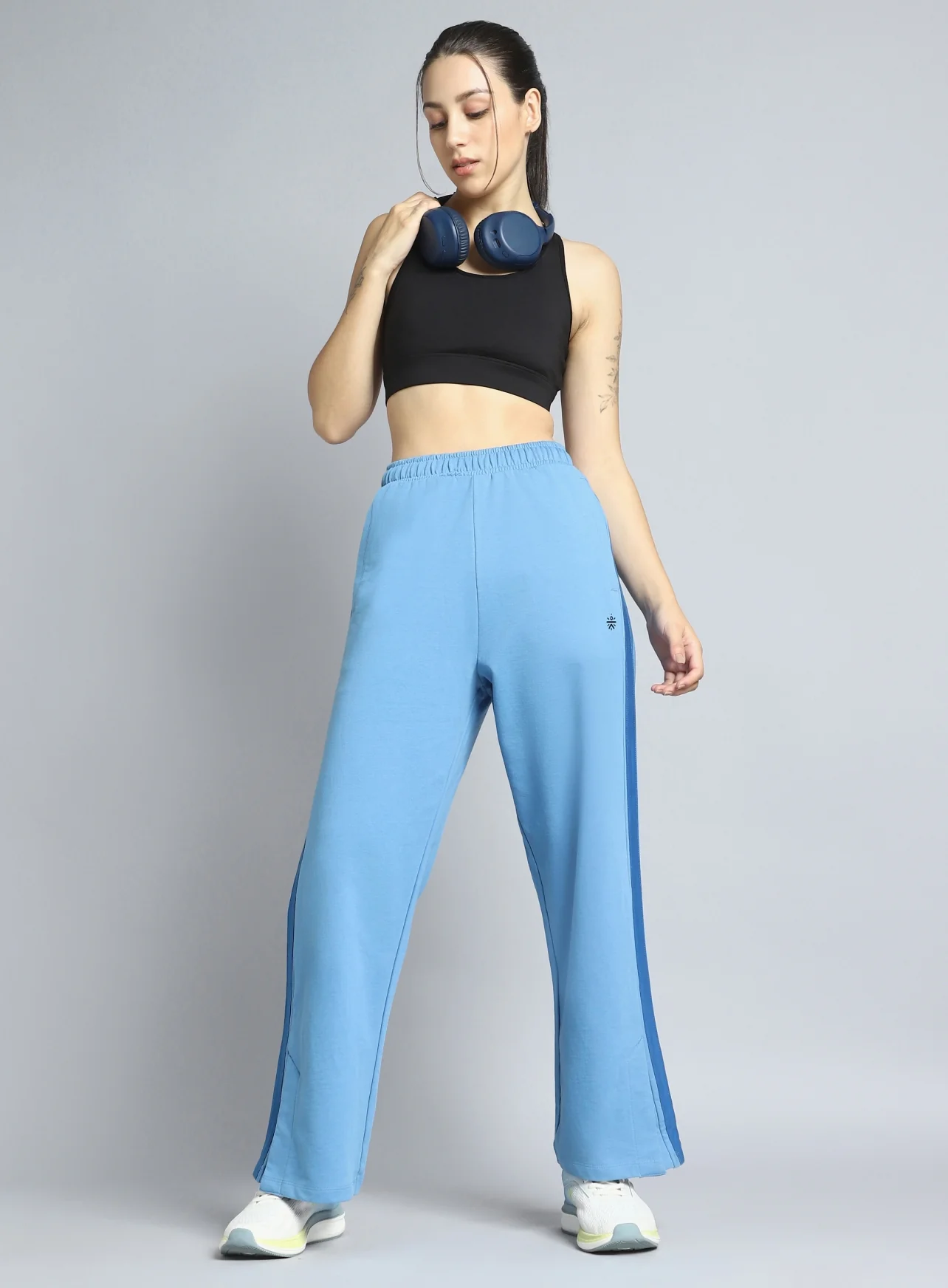 Women's Blue Dance Flow Trackpants - Image 3