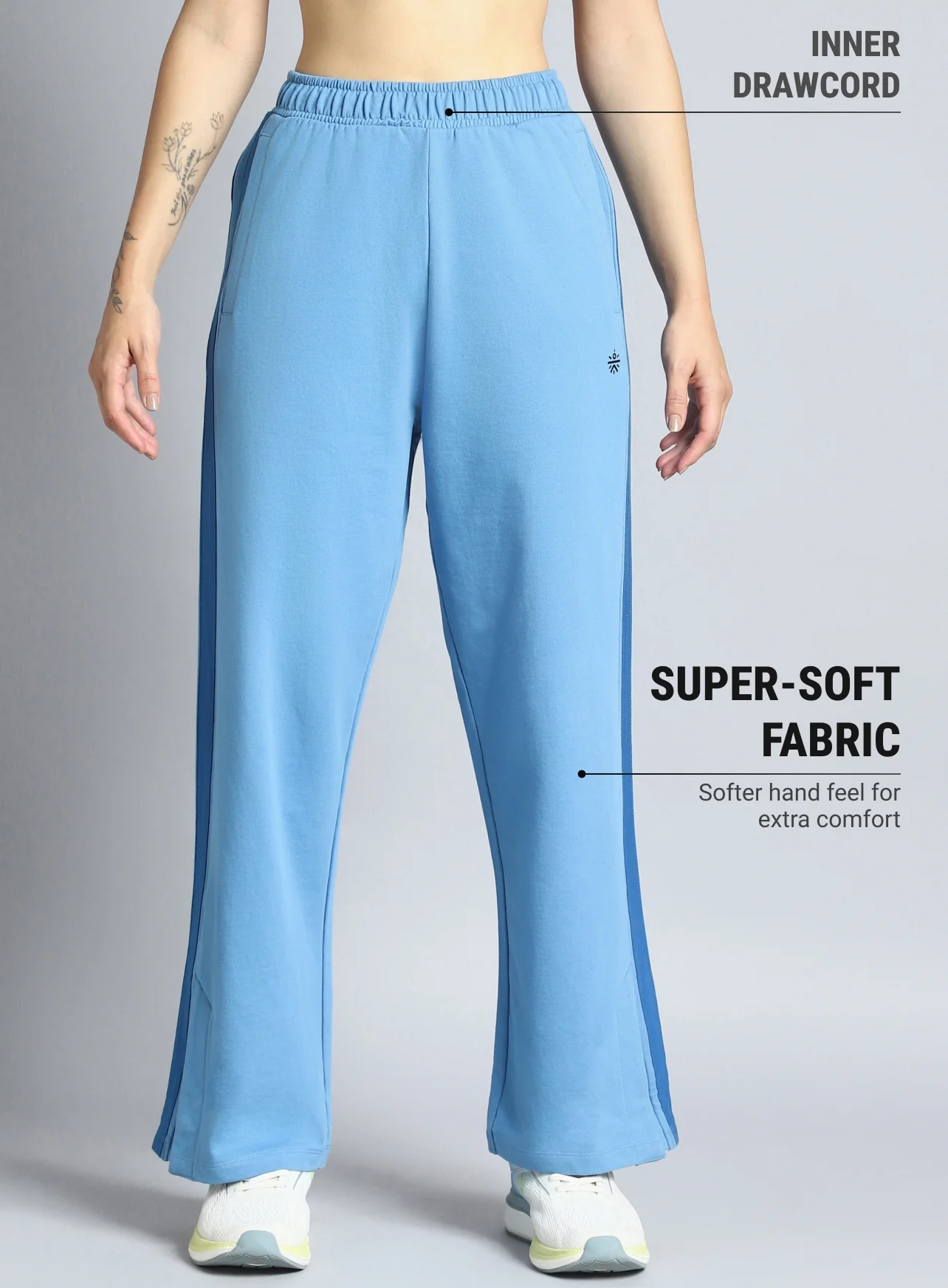 Women's Blue Dance Flow Trackpants - Image 4