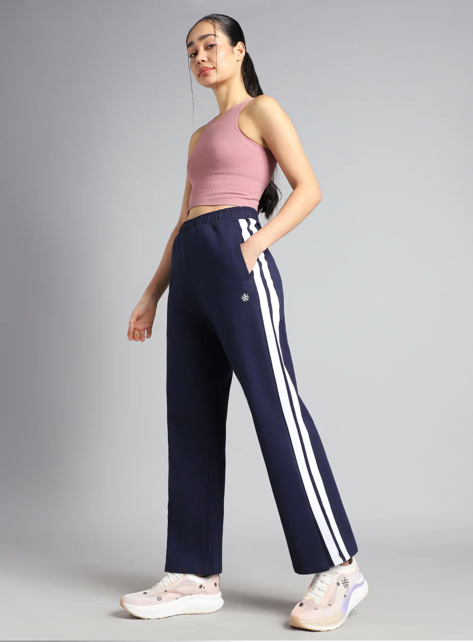 Women's Blue Dance Flow Trackpants - Image 2