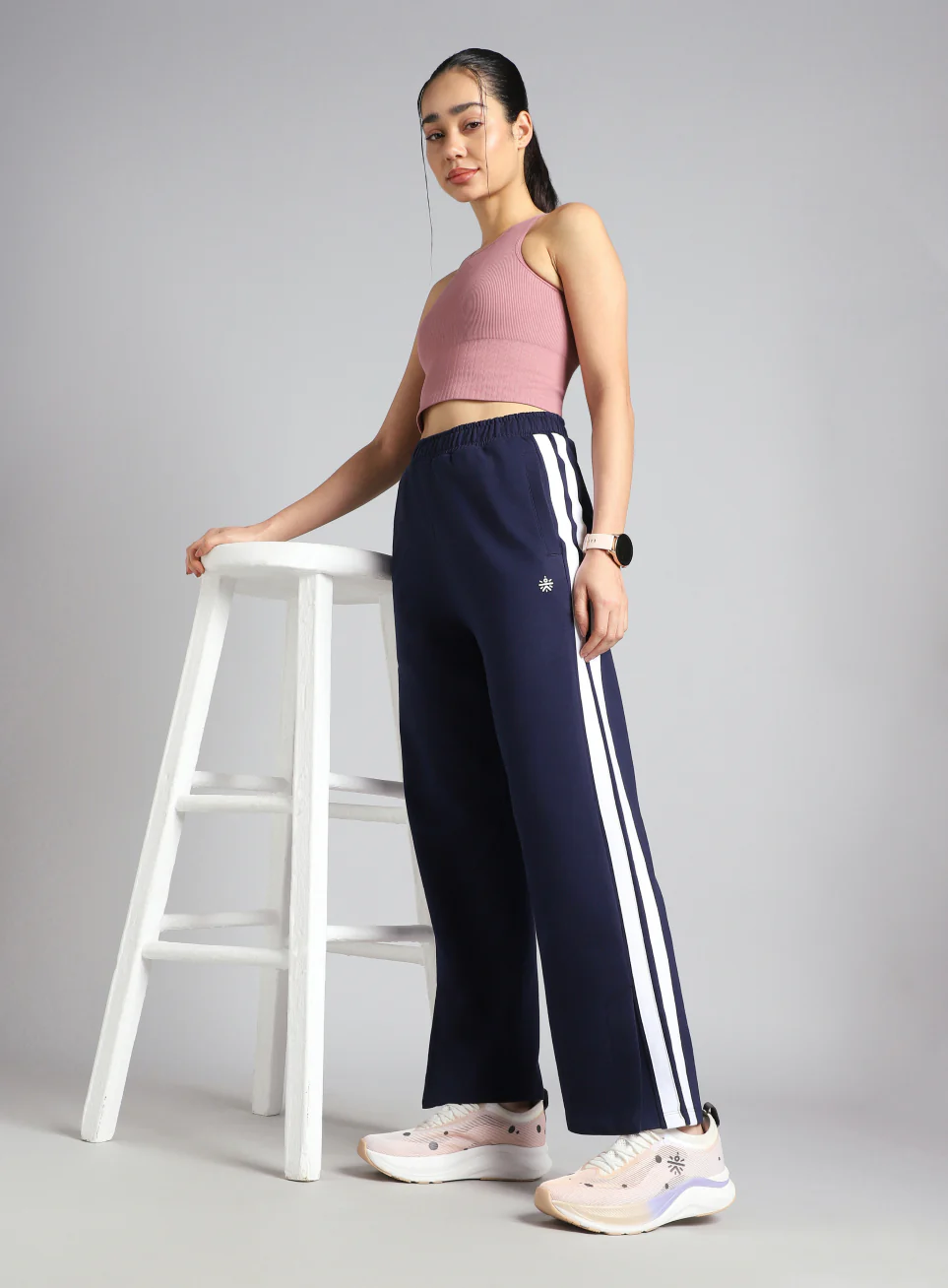 Women's Blue Dance Flow Trackpants - Image 3