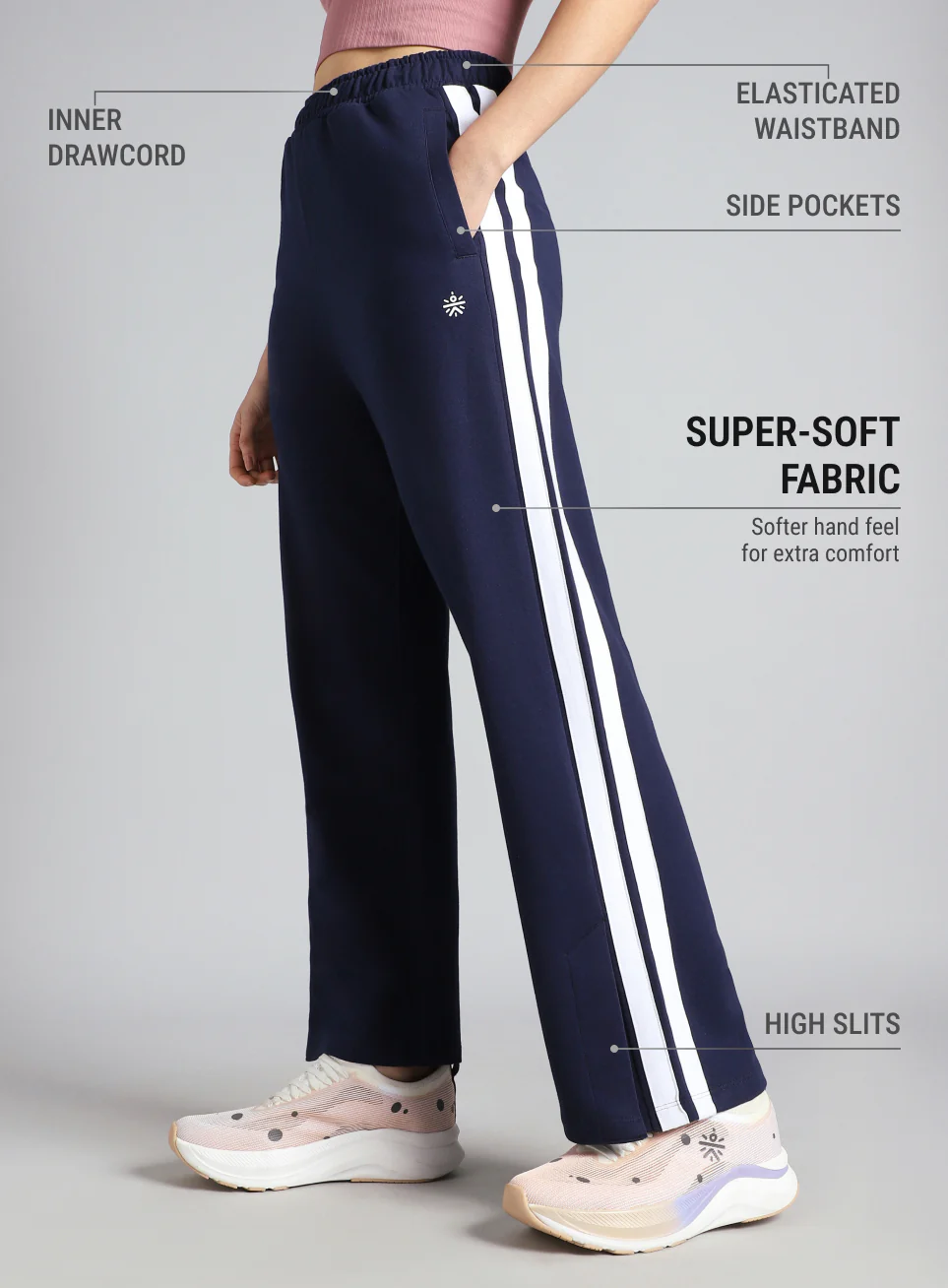 Women's Blue Dance Flow Trackpants - Image 5