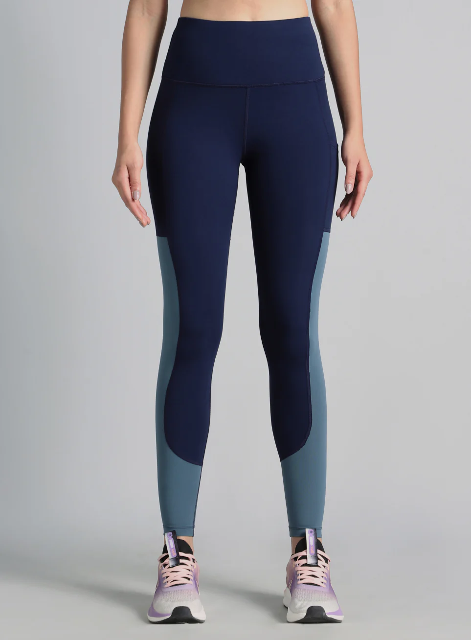 Women's Blue Dance Off Colourblock COMFLex Tights - Image 4