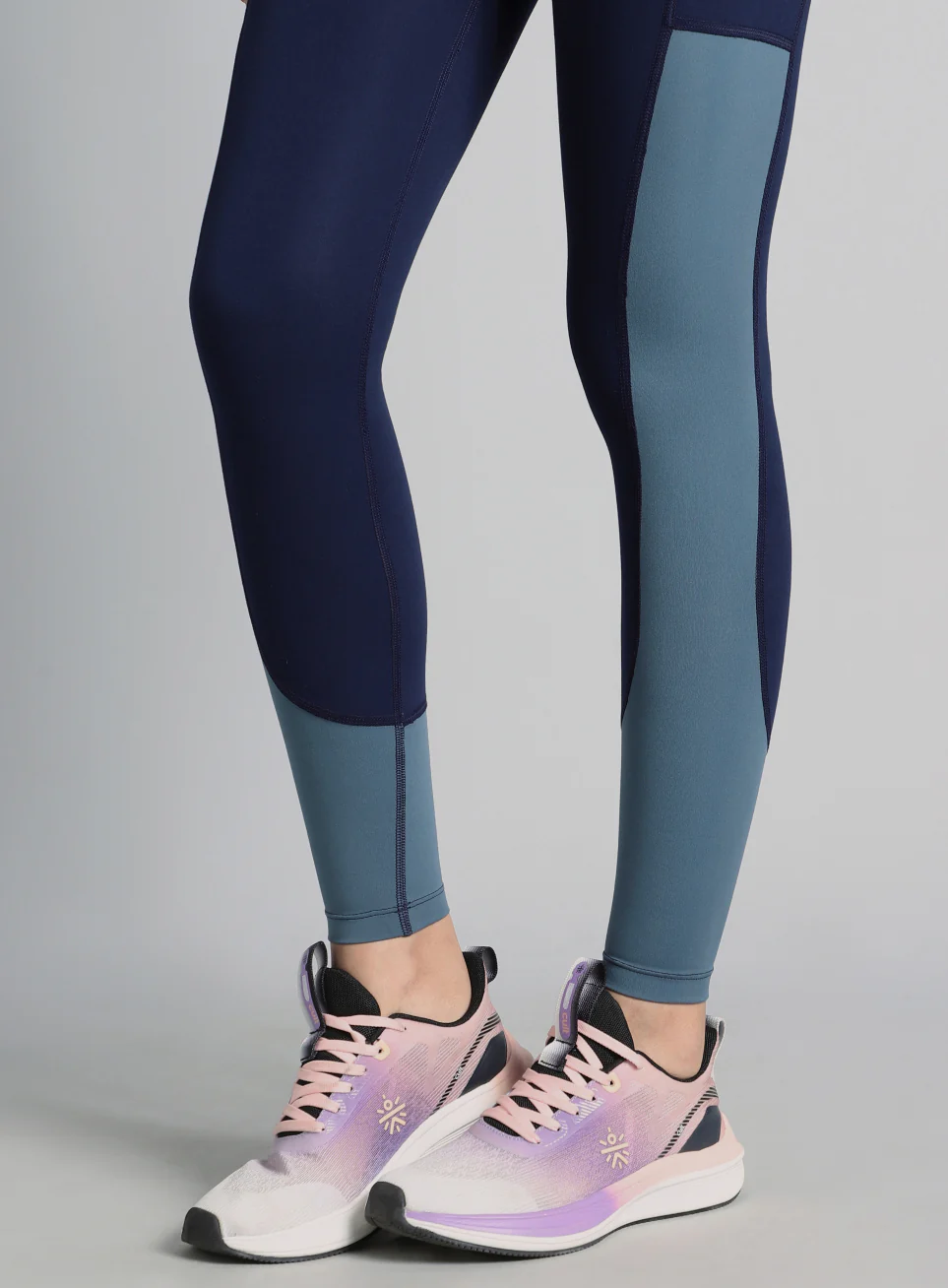 Women's Blue Dance Off Colourblock COMFLex Tights - Image 9